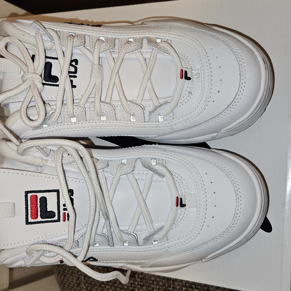 Fila White Sneakers with Logo
